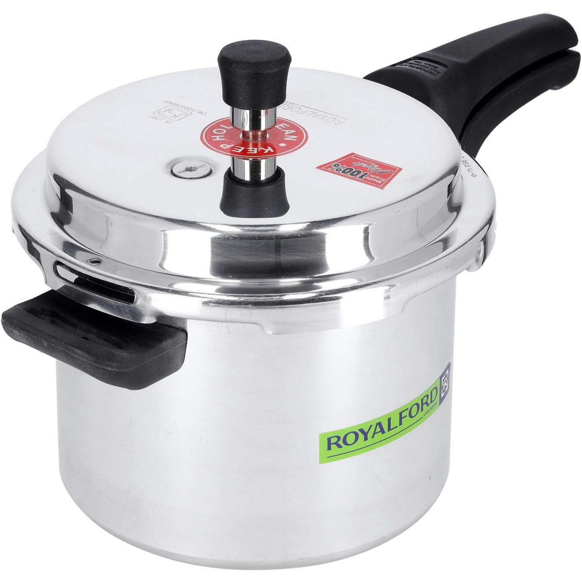 Royalford Aluminium Pressure Cooker 3 Liter, Induction Compaible, Silver - RF9750 - Al Kabayel Discount CentreRoyalford Aluminium Pressure Cooker 3 Liter, Induction Compaible, Silver - RF9750Pressure CookersROYALFORDAl Kabayel Discount Centre