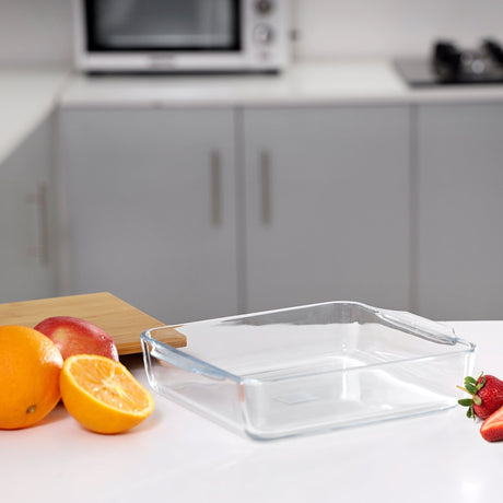 ROYALFORD Borosilicate Glass Square Baking Tray 1.5 Liter, 243mm*201mm*52mm - RF 8807 - Al Kabayel Discount CentreROYALFORD Borosilicate Glass Square Baking Tray 1.5 Liter, 243mm*201mm*52mm - RF 8807Food ContainersROYALFORDAl Kabayel Discount Centre