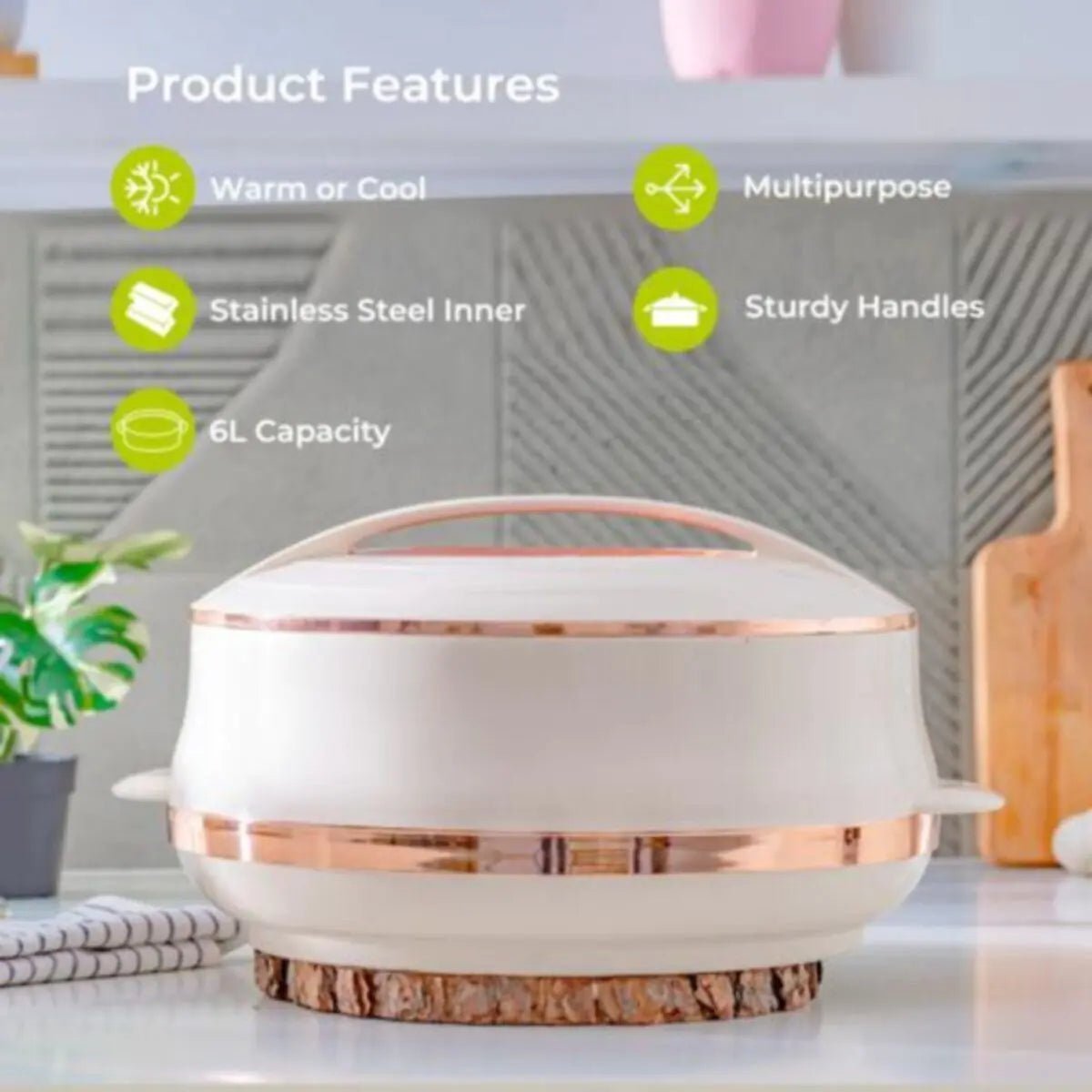 ROYALFORD Elite Gold Insulated Casserole 6000ml, Beige & Copper - Al Kabayel Discount CentreROYALFORD Elite Gold Insulated Casserole 6000ml, Beige & CopperCasseroles & Stock PotsROYALFORDAl Kabayel Discount Centre