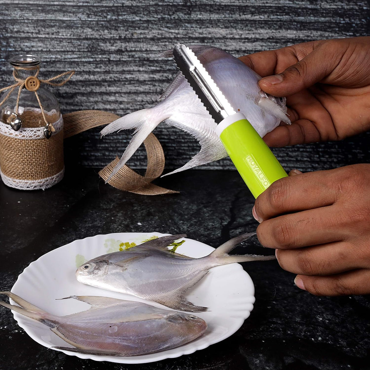 ROYALFORD Fish Peeler, Stainless Steel + ABS, Green - RF6304 - Al Kabayel Discount CentreROYALFORD Fish Peeler, Stainless Steel + ABS, Green - RF6304Cookware AccessoriesROYALFORDAl Kabayel Discount Centre