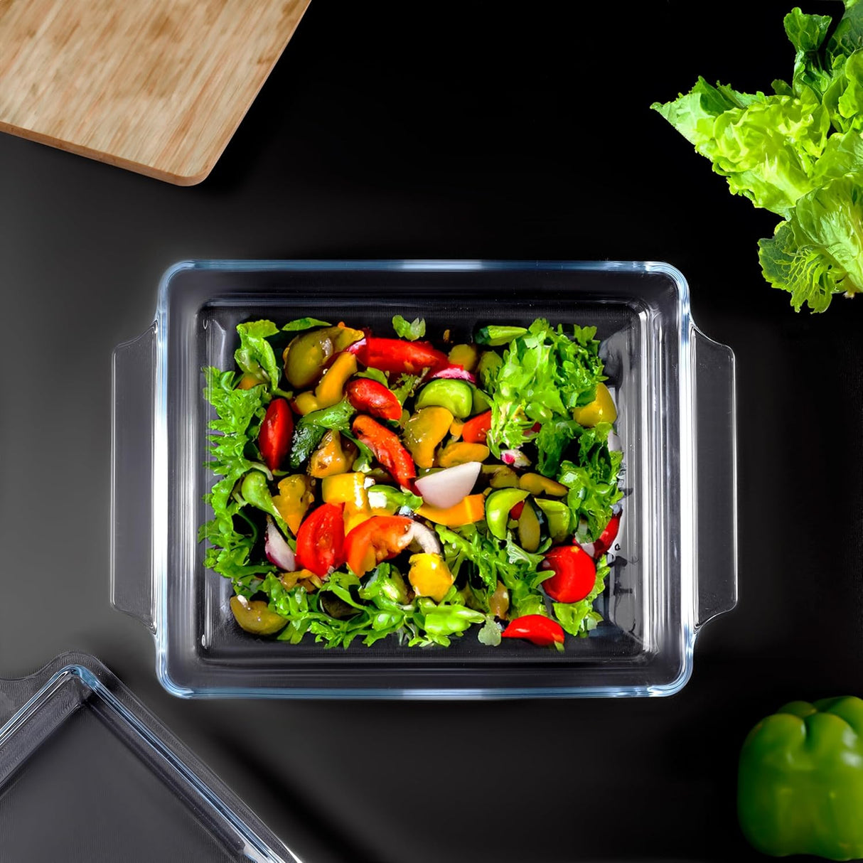 ROYALFORD Glass Baking Dish with Lid 2 Liter, 30cm*20.5cm*7cm Rectangular Shape - RF 12205 - Al Kabayel Discount CentreROYALFORD Glass Baking Dish with Lid 2 Liter, 30cm*20.5cm*7cm Rectangular Shape - RF 12205Food ContainersROYALFORDAl Kabayel Discount Centre