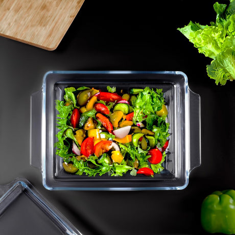 ROYALFORD Glass Baking Dish with Lid 2 Liter, 30cm*20.5cm*7cm Rectangular Shape - RF 12205 - Al Kabayel Discount CentreROYALFORD Glass Baking Dish with Lid 2 Liter, 30cm*20.5cm*7cm Rectangular Shape - RF 12205Food ContainersROYALFORDAl Kabayel Discount Centre