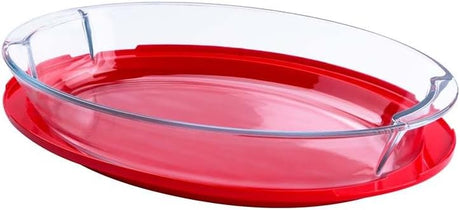ROYALFORD Glass Baking Dish with Lid 3.5 Liter, 39cm*28cm*9cm Oval Shape - RF 12196 - Al Kabayel Discount CentreROYALFORD Glass Baking Dish with Lid 3.5 Liter, 39cm*28cm*9cm Oval Shape - RF 12196Food ContainersROYALFORDAl Kabayel Discount Centre