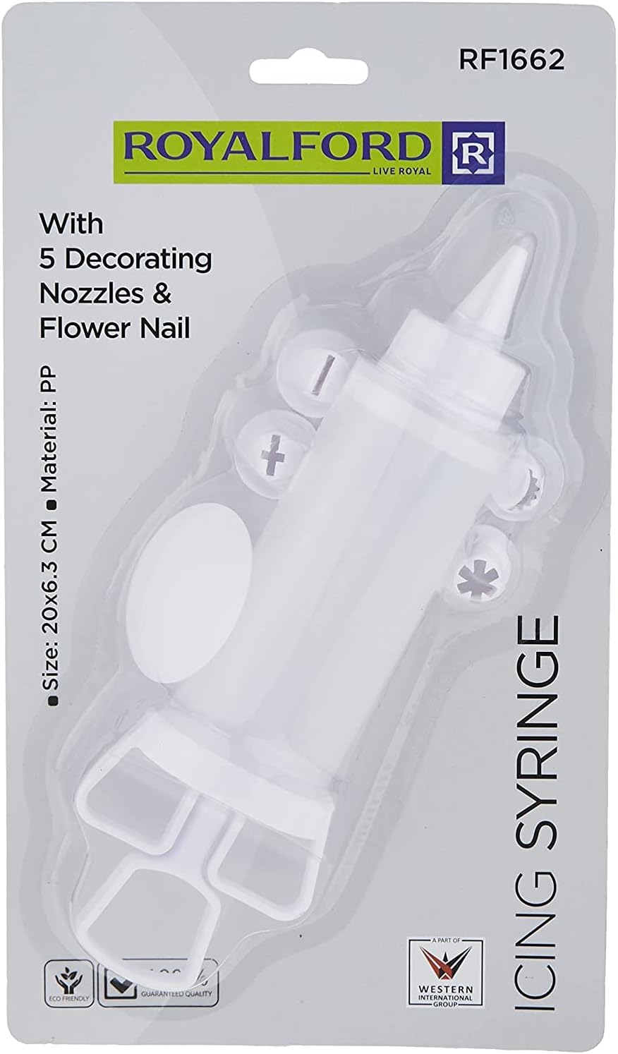 Royalford Icing Syringe with 5 Nozzles and Flower Nail - Al Kabayel Discount CentreRoyalford Icing Syringe with 5 Nozzles and Flower NailCookware AccessoriesROYALFORDAl Kabayel Discount Centre