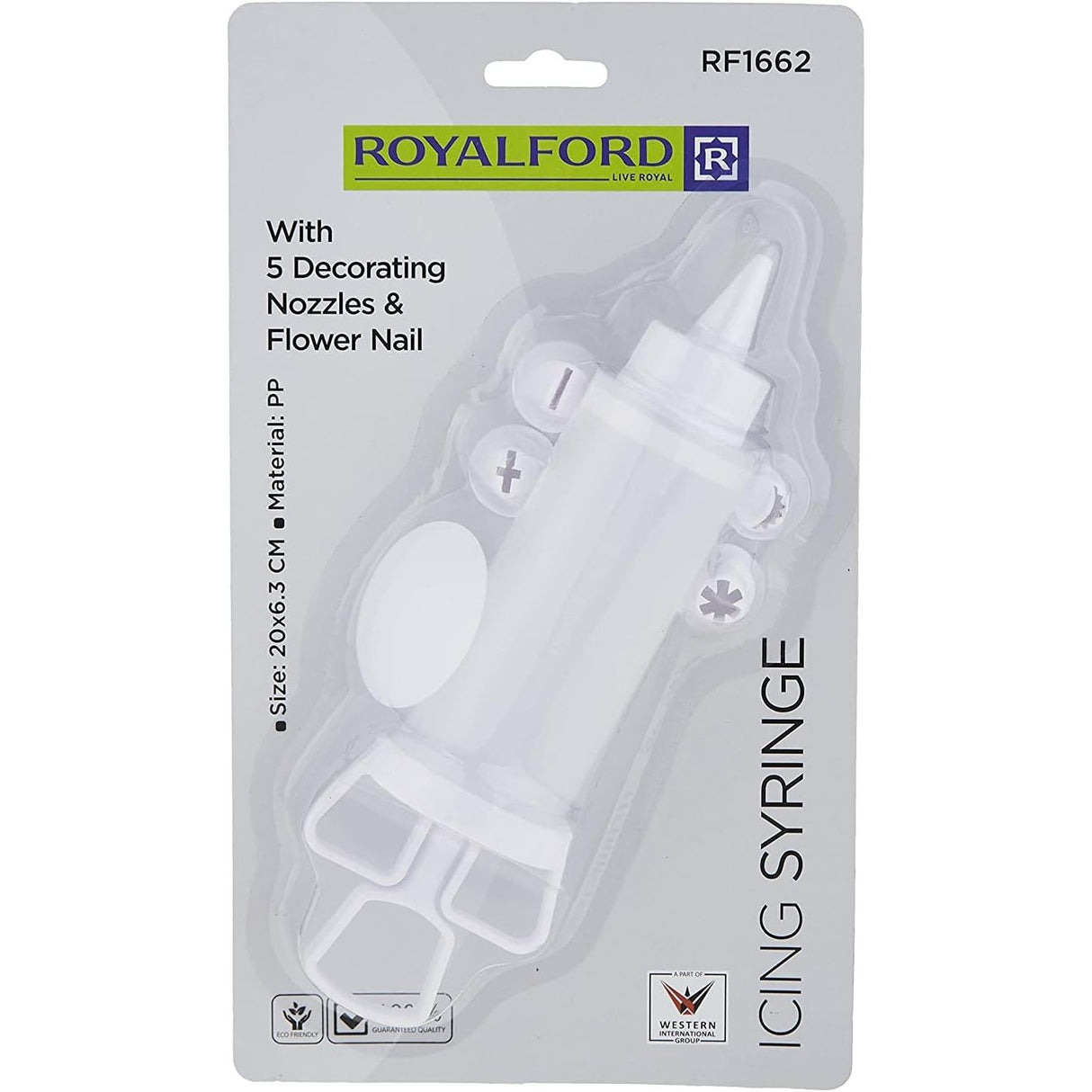 Royalford Icing Syringe with 5 Nozzles and Flower Nail - Al Kabayel Discount CentreRoyalford Icing Syringe with 5 Nozzles and Flower NailCookware AccessoriesROYALFORDAl Kabayel Discount Centre