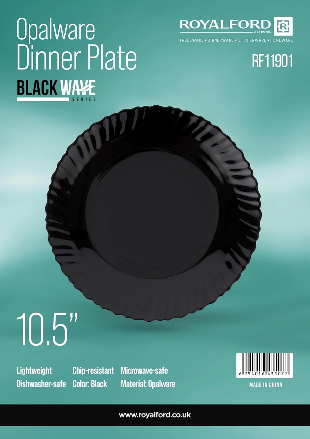 Royalford Opalware Dinner Plates RF11901 Serving Plates, Rice Plates, Dishwasher Safe, Microwave Safe - 27CM - Black - Al Kabayel Discount CentreRoyalford Opalware Dinner Plates RF11901 Serving Plates, Rice Plates, Dishwasher Safe, Microwave Safe - 27CM - BlackPlatesROYALFORDAl Kabayel Discount Centre