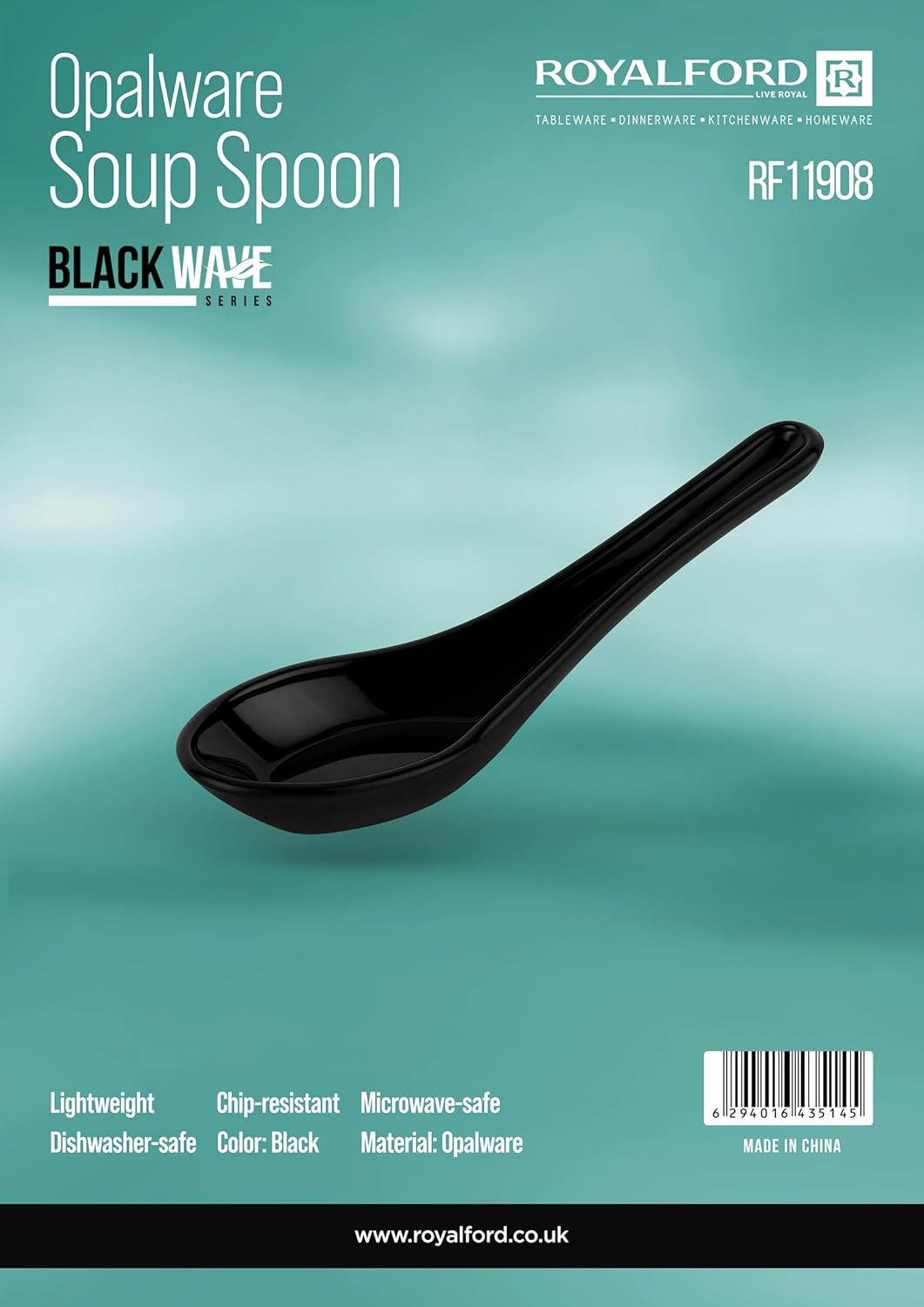 Royalford Opalware Soup Spoon RF11908 Korean Spoons Ramen Spoons for Cereal Stews Ramen Pho Wonton Dumpling Miso, Dishwasher Safe - 10CM - Black - Al Kabayel Discount CentreRoyalford Opalware Soup Spoon RF11908 Korean Spoons Ramen Spoons for Cereal Stews Ramen Pho Wonton Dumpling Miso, Dishwasher Safe - 10CM - BlackCookware AccessoriesROYALFORDAl Kabayel Discount Centre