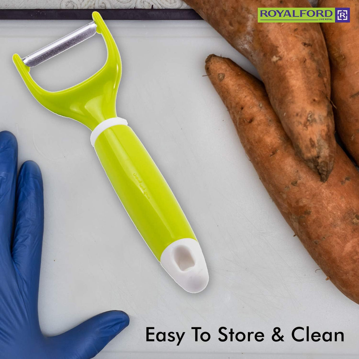 Royalford Plastic Stainless Steel Asparagus Peeler - 20cmX6cm - Green&White - Al Kabayel Discount CentreRoyalford Plastic Stainless Steel Asparagus Peeler - 20cmX6cm - Green&WhiteKitchen Utensils & GadgetsROYALFORDAl Kabayel Discount Centre