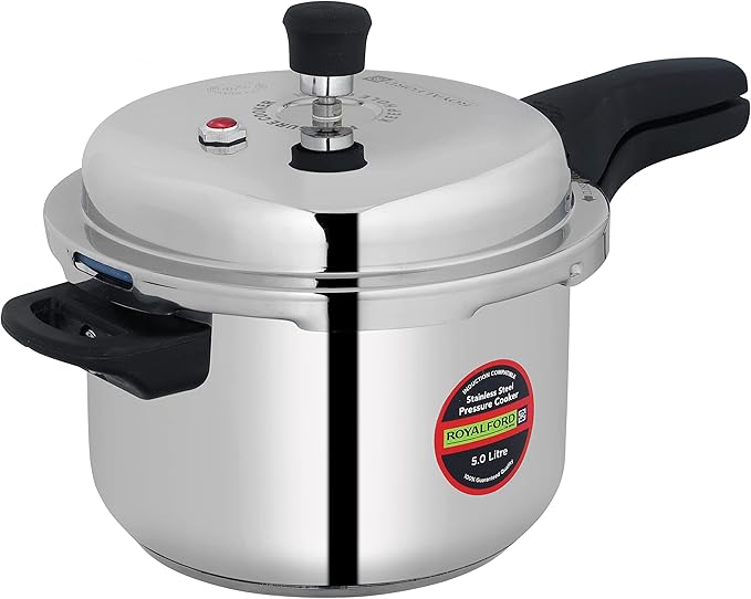 Royalford RF10184 3.0Ltr Stainless Steel Pressure Cooker - Portable Cool Touch Handle With Steam Vent Ideal For Rice, Meat, & More, Multi - Al Kabayel Discount CentreRoyalford RF10184 3.0Ltr Stainless Steel Pressure Cooker - Portable Cool Touch Handle With Steam Vent Ideal For Rice, Meat, & More, MultiPressure CookersROYALFORDAl Kabayel Discount Centre