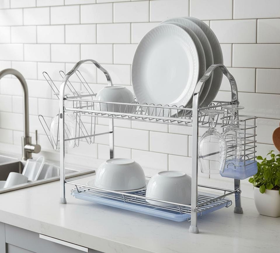 ROYALFORD RF2563 Wall Hanging 2 - Layer Dish Rack – Aluminum Kitchen Drying Stand with Drip Tray, 540 x 252 x 378 mm - Al Kabayel Discount CentreROYALFORD RF2563 Wall Hanging 2 - Layer Dish Rack – Aluminum Kitchen Drying Stand with Drip Tray, 540 x 252 x 378 mmOrganizers & AccessoriesROYALFORDAl Kabayel Discount Centre