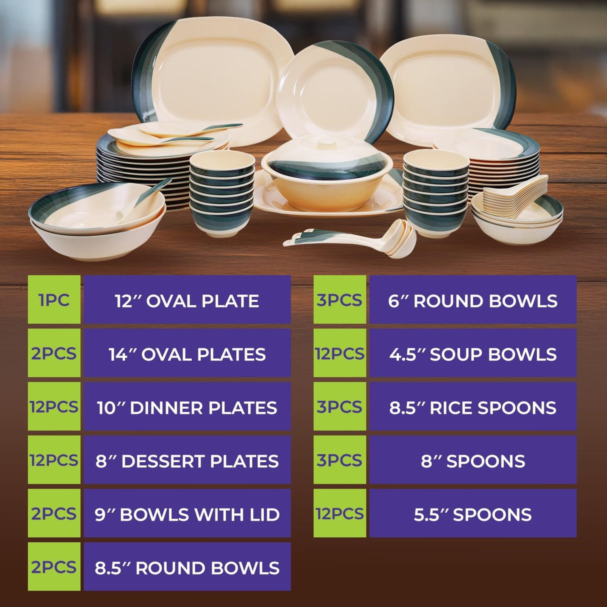 Royalford RF8103 Melamine Ware Dinner Set – 64 Pieces (Ribble Design) - Al Kabayel Discount CentreRoyalford RF8103 Melamine Ware Dinner Set – 64 Pieces (Ribble Design)Dinnerware SetsROYALFORDAl Kabayel Discount Centre