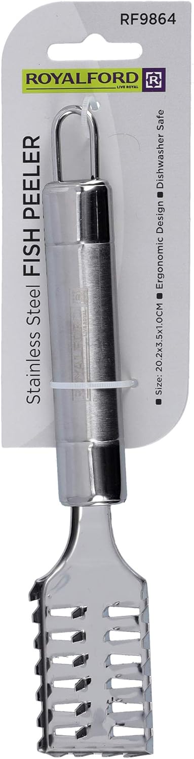 Royalford Rf9864 Fish Knives Scraper - Scaler Remover With Stainless Steel Saw - Tooth, Ergonomic Design Handle For Firm Grip, Easily Remove Scales, Cleaning Brush Kitchen Tool - Al Kabayel Dicount CenterRoyalford Rf9864 Fish Knives Scraper - Scaler Remover With Stainless Steel Saw - Tooth, Ergonomic Design Handle For Firm Grip, Easily Remove Scales, Cleaning Brush Kitchen Toolfish scalingRoyalfordAl Kabayel Dicount Center