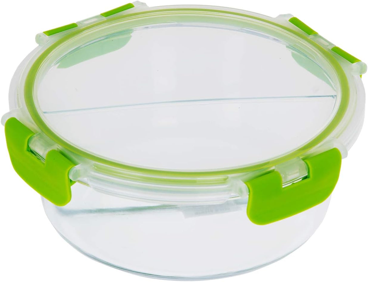 ROYALFORD Round Borosilicate 2 Compartment Glass Air - Tight Container 950ml, 172mm*65mm - RF9216 - Al Kabayel Discount CentreROYALFORD Round Borosilicate 2 Compartment Glass Air - Tight Container 950ml, 172mm*65mm - RF9216Food ContainersROYALFORDAl Kabayel Discount Centre
