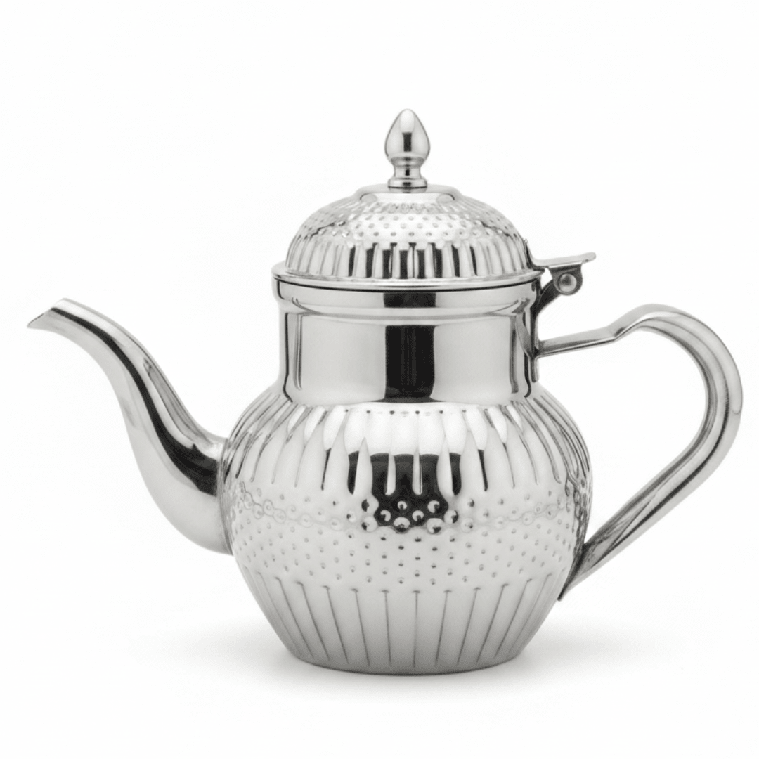 Royalford Silver Stainless Steel Arabic Tea Kettle 600ml / 1000ml – Mirror-Polished Ornate Design | Traditional Dallah Style | Ideal for Home, Majlis & Hospitality Gifting - Al Kabayel Discount CentreRoyalford Silver Stainless Steel Arabic Tea Kettle 600ml / 1000ml – Mirror-Polished Ornate Design | Traditional Dallah Style | Ideal for Home, Majlis & Hospitality GiftingTea/Coffee PotsROYALFORDAl Kabayel Discount Centre