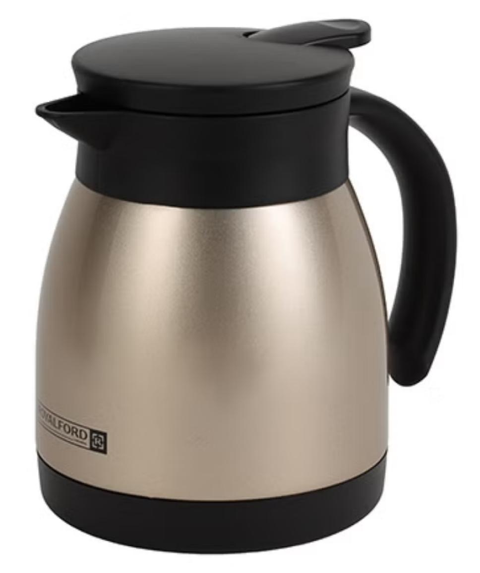 Royalford Stainless Steel Coffee Pot 500ml, SS304 Inner Pot, Metallic Gold - RF8303 - Al Kabayel Discount CentreRoyalford Stainless Steel Coffee Pot 500ml, SS304 Inner Pot, Metallic Gold - RF8303Tea/Coffee PotsROYALFORDAl Kabayel Discount Centre