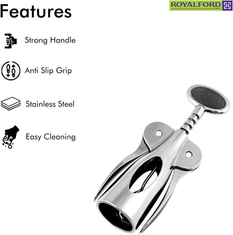 Royalford Stainless Steel Cork And Can Opener - 17cmX4cm - Black - Al Kabayel Discount CentreRoyalford Stainless Steel Cork And Can Opener - 17cmX4cm - BlackKitchen Utensils & GadgetsROYALFORDAl Kabayel Discount Centre