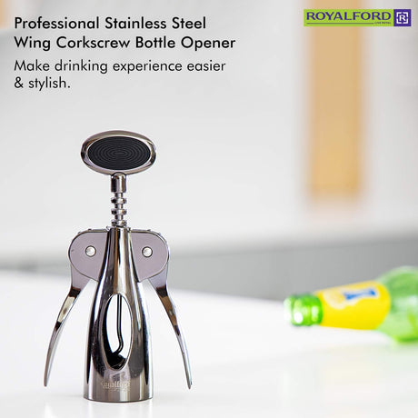 Royalford Stainless Steel Cork And Can Opener - 17cmX4cm - Black - Al Kabayel Discount CentreRoyalford Stainless Steel Cork And Can Opener - 17cmX4cm - BlackKitchen Utensils & GadgetsROYALFORDAl Kabayel Discount Centre