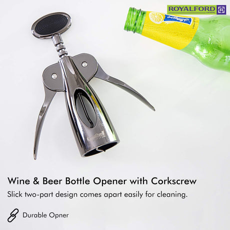 Royalford Stainless Steel Cork And Can Opener - 17cmX4cm - Black - Al Kabayel Discount CentreRoyalford Stainless Steel Cork And Can Opener - 17cmX4cm - BlackKitchen Utensils & GadgetsROYALFORDAl Kabayel Discount Centre