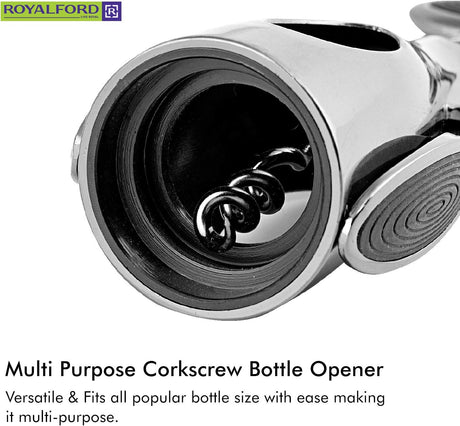 Royalford Stainless Steel Cork And Can Opener - 17cmX4cm - Black - Al Kabayel Discount CentreRoyalford Stainless Steel Cork And Can Opener - 17cmX4cm - BlackKitchen Utensils & GadgetsROYALFORDAl Kabayel Discount Centre