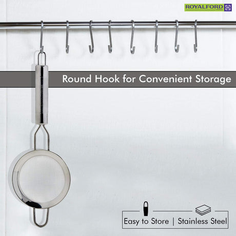 Royalford Stainless Steel Strainer - 6.5 cmX24cm - Silver - Al Kabayel Discount CentreRoyalford Stainless Steel Strainer - 6.5 cmX24cm - SilverKitchen Utensils & GadgetsROYALFORDAl Kabayel Discount Centre