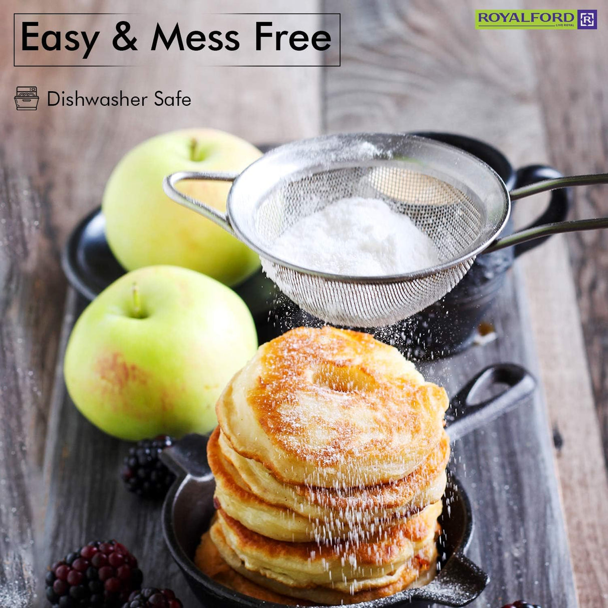 Royalford Stainless Steel Strainer - 6.5 cmX24cm - Silver - Al Kabayel Discount CentreRoyalford Stainless Steel Strainer - 6.5 cmX24cm - SilverKitchen Utensils & GadgetsROYALFORDAl Kabayel Discount Centre