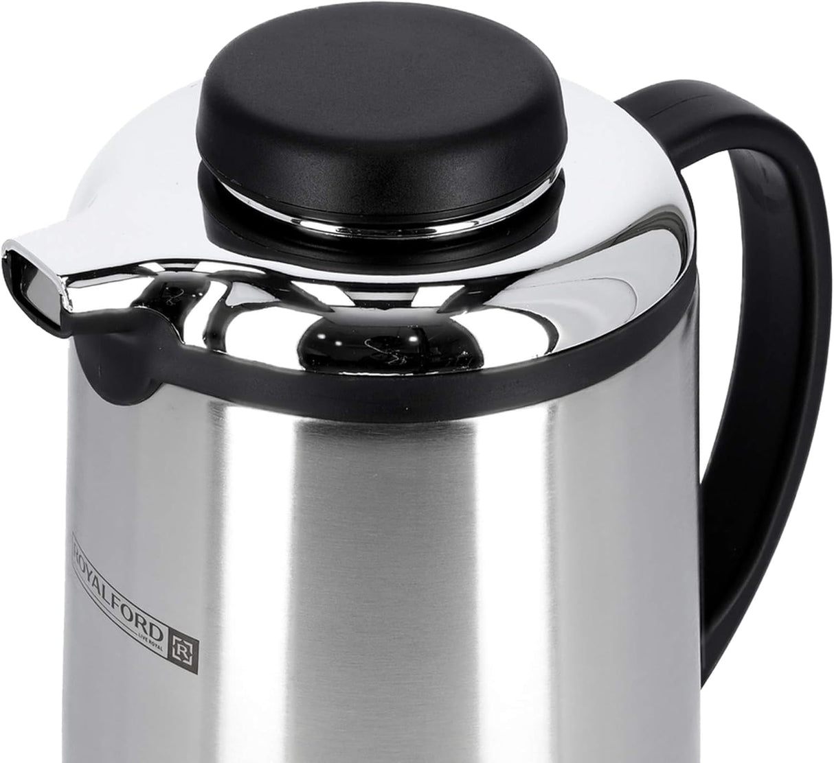Royalford Stainless Steel Vaccum Flask 1300ml, Stainless Steel Inner Pot, Strong & Durable Design, 12hr Hot - 24hr Cold - RF6895 - Al Kabayel Discount CentreRoyalford Stainless Steel Vaccum Flask 1300ml, Stainless Steel Inner Pot, Strong & Durable Design, 12hr Hot - 24hr Cold - RF6895ThermosROYALFORDAl Kabayel Discount Centre