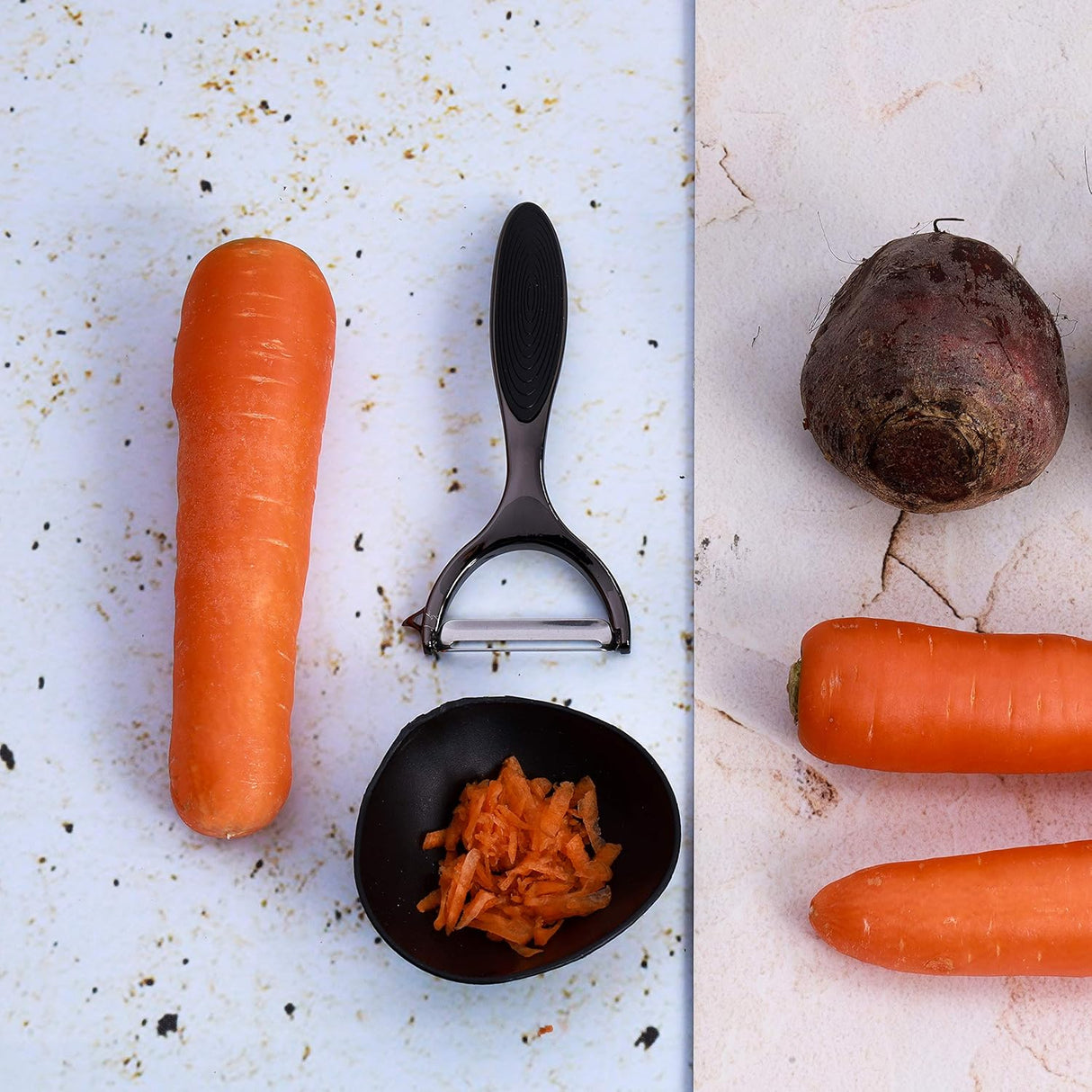 Royalford Zinc Alloyed Triangle Vegetable Peeler - Y - Shaped Swivel Peeler Perfect for Peeling Vegetables & Fruits - Plastic Handle, Vegetable and Fruit Peeler/Slicer for Smooth Peeling - 15cmX6cm - Black - Al Kabayel Discount CentreRoyalford Zinc Alloyed Triangle Vegetable Peeler - Y - Shaped Swivel Peeler Perfect for Peeling Vegetables & Fruits - Plastic Handle, Vegetable and Fruit Peeler/Slicer for Smooth Peeling - 15cmX6cm - BlackKitchen Utensils & GadgetsROYALFORDAl Kabayel Discount Centre