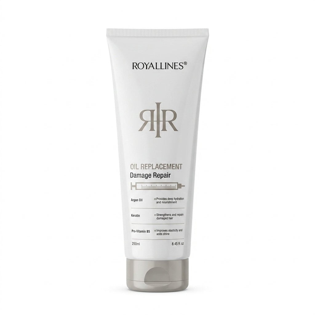 Royallines Argan Oil & Keratin Damage Repair Oil Replacement – 250ml - Al Kabayel Discount CentreRoyallines Argan Oil & Keratin Damage Repair Oil Replacement – 250mlHair CareROYALLINESAl Kabayel Discount Centre