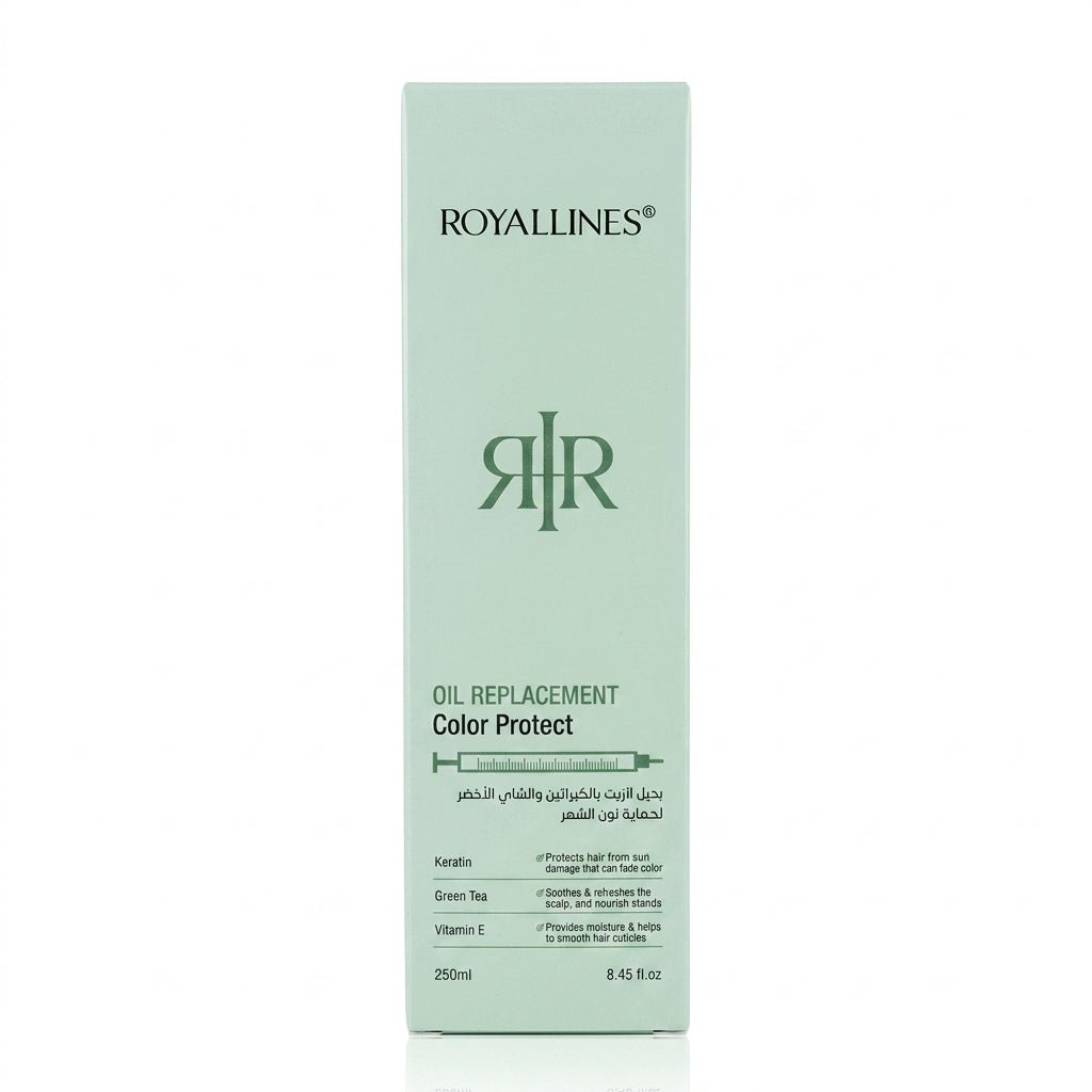 Royallines Keratin & Green Tea Oil Replacement – Color Protect (250ml) - Al Kabayel Discount CentreRoyallines Keratin & Green Tea Oil Replacement – Color Protect (250ml)Hair CareROYALLINESAl Kabayel Discount Centre