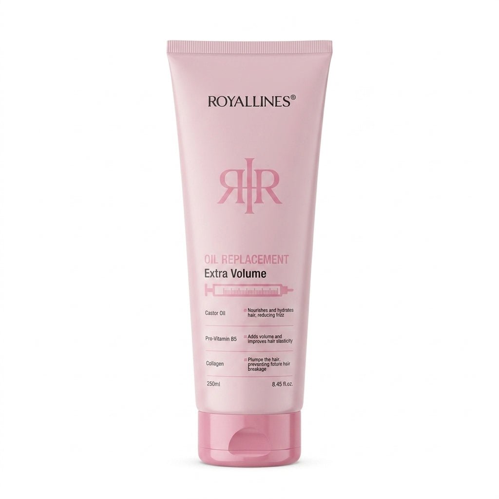 Royallines Oil Replacement Extra Volume – Pro-Vitamin B5 & Castor Oil | 250ml - Al Kabayel Discount CentreRoyallines Oil Replacement Extra Volume – Pro-Vitamin B5 & Castor Oil | 250mlHair CareROYALLINESAl Kabayel Discount Centre