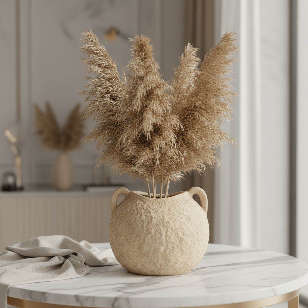 Rustic Beige Ceramic Amphora Vase with Dual Handles | Handcrafted Textured Décor Vase for Home, Majlis & Table Centerpiece | 15×10 cm - Al Kabayel Discount CentreRustic Beige Ceramic Amphora Vase with Dual Handles | Handcrafted Textured Décor Vase for Home, Majlis & Table Centerpiece | 15×10 cmHome Décor AccentsAKDCAl Kabayel Discount Centre