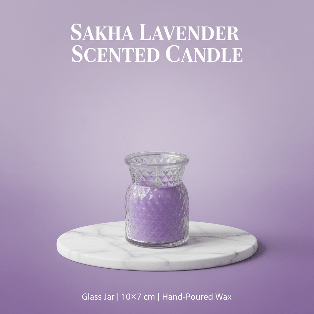 Sakha Lavender Scented Candle in Diamond - Cut Glass Jar | 10ร7 cm - Al Kabayel Discount CentreSakha Lavender Scented Candle in Diamond - Cut Glass Jar | 10ร7 cmHome FragrancesSAKHAAl Kabayel Discount Centre