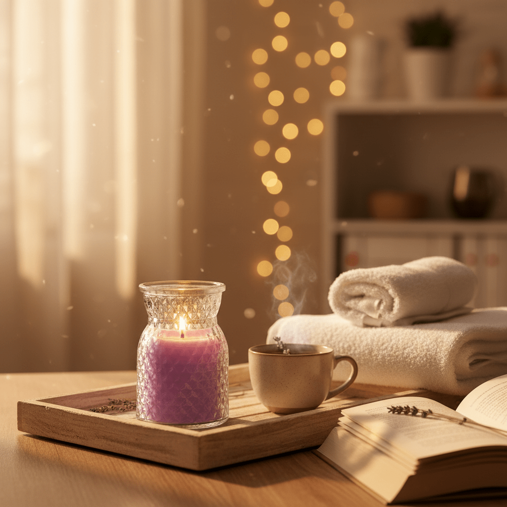 Sakha Lavender Scented Candle in Diamond - Cut Glass Jar | 10ร7 cm - Al Kabayel Discount CentreSakha Lavender Scented Candle in Diamond - Cut Glass Jar | 10ร7 cmHome FragrancesSAKHAAl Kabayel Discount Centre