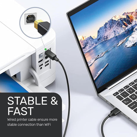 Sarma Plus USB - A to USB - B 2.0 Cable for Printer or External Hard Drive Plated Connectors 1.5 Metre - Black - Al Kabayel Discount CentreSarma Plus USB - A to USB - B 2.0 Cable for Printer or External Hard Drive Plated Connectors 1.5 Metre - BlackCords & AdaptersSARMA PLUSAl Kabayel Discount Centre