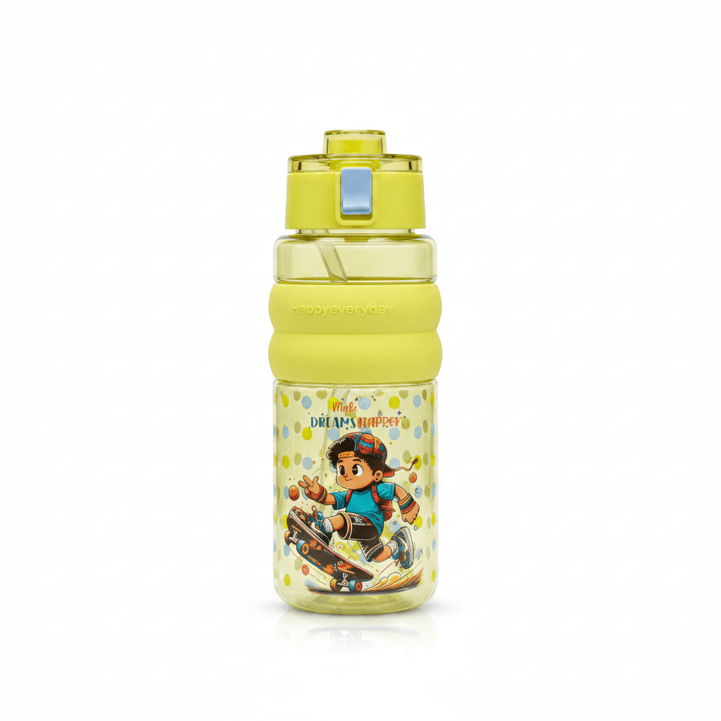SBC Yellow Kids Plastic Water Bottle with Straw & Flip Lid – 750ml - Al Kabayel Discount CentreSBC Yellow Kids Plastic Water Bottle with Straw & Flip Lid – 750mlWater BottlesSBCAl Kabayel Discount Centre