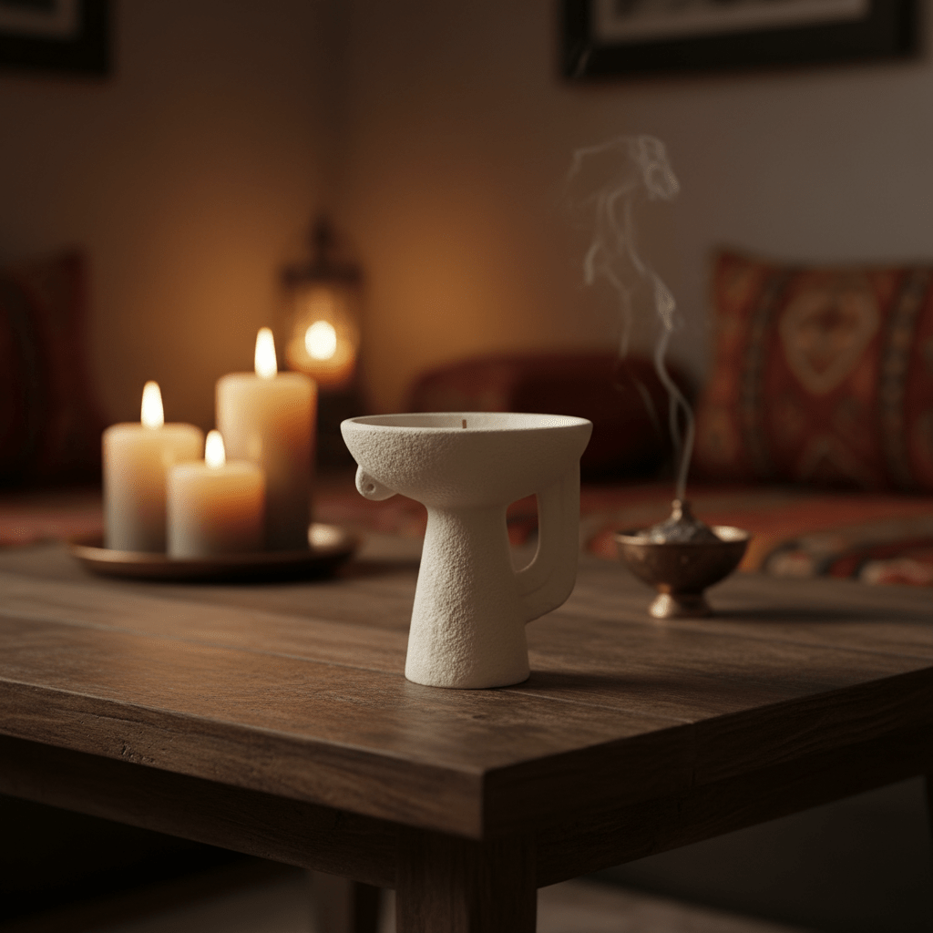 Scented Candle Pillar Holder – POP Stone Look, 13×12 cm (Twin Wick) - Al Kabayel Discount CentreScented Candle Pillar Holder – POP Stone Look, 13×12 cm (Twin Wick)CandlesAKDCAl Kabayel Discount Centre