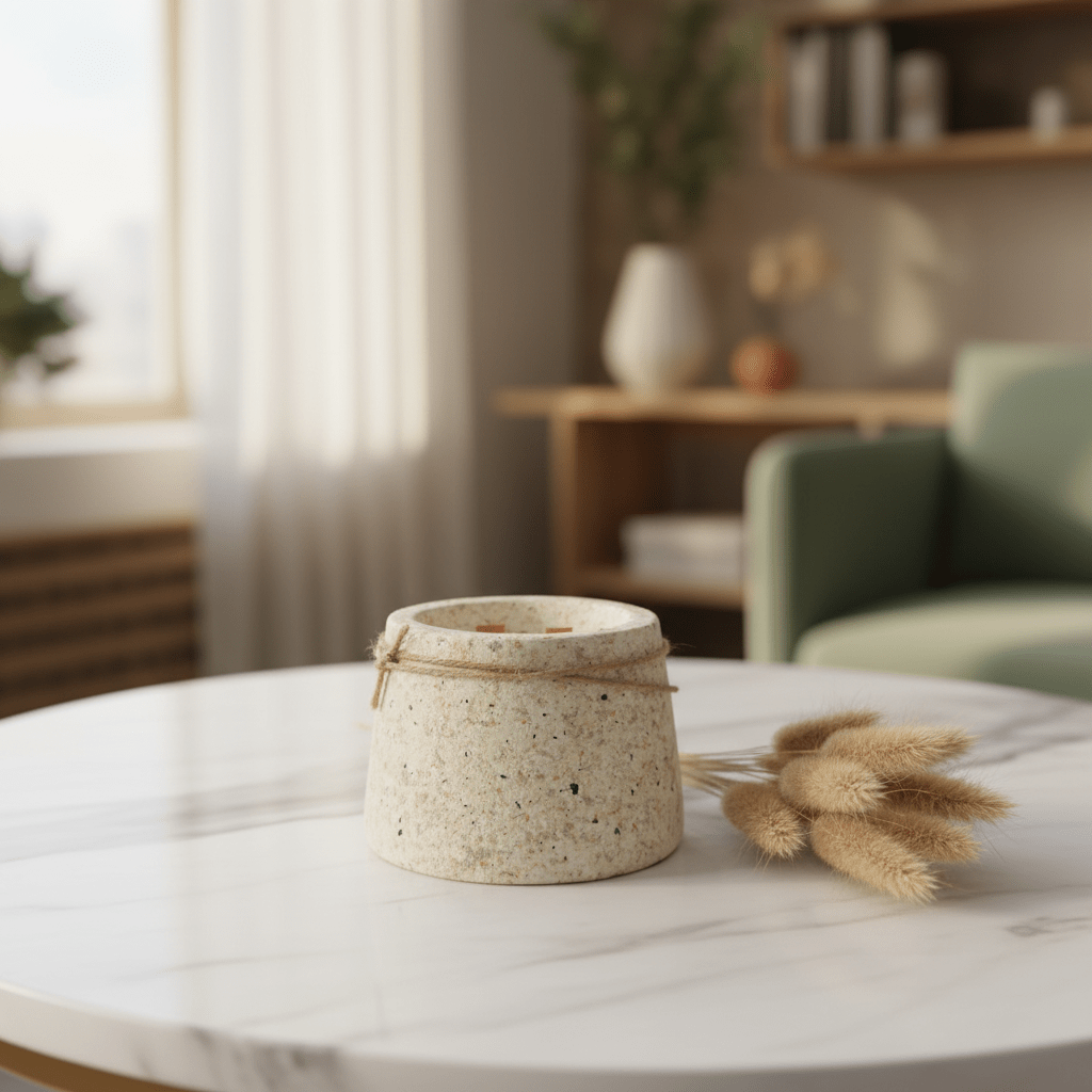 Scented Candle – POP Stone Look Double Wooden Wick – 13×9 cm - Al Kabayel Discount CentreScented Candle – POP Stone Look Double Wooden Wick – 13×9 cmCandlesAKDCAl Kabayel Discount Centre