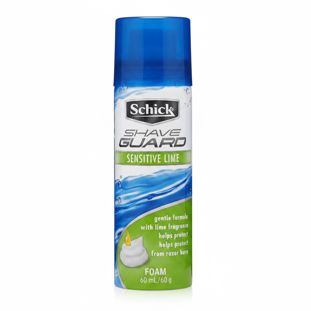 Schick Shave Guard Sensitive Lime Shaving Foam – 60ml - Al Kabayel Discount CentreSchick Shave Guard Sensitive Lime Shaving Foam – 60mlShaving & GroomingSCHICKAl Kabayel Discount Centre