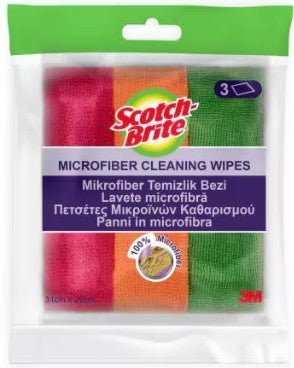 Scotch - Brite 3pcs Microfiber Cleaning Wipes 31cm*29cm, Assorted Color - Al Kabayel Discount CentreScotch - Brite 3pcs Microfiber Cleaning Wipes 31cm*29cm, Assorted ColorCleaning SuppliesSCOTCH - BRITEAl Kabayel Discount Centre