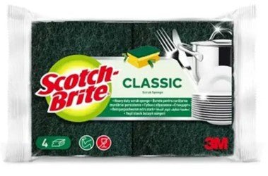 Scotch - Brite Antibacterial Heavy Duty Classic Flat Laminate Scrub Sponge, 4 units/pack, Foam with Antibacterial preservatives - Al Kabayel Discount CentreScotch - Brite Antibacterial Heavy Duty Classic Flat Laminate Scrub Sponge, 4 units/pack, Foam with Antibacterial preservativesCleaning SuppliesSCOTCH - BRITEAl Kabayel Discount Centre