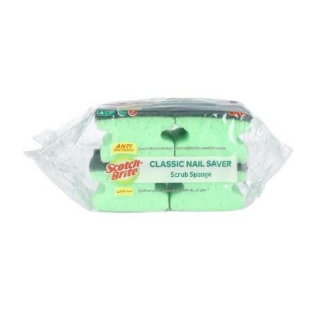 Scotch - Brite Antibacterial Heavy Duty Classic Nail Saver Scrub Sponge, 4 units/pack, Foam with Antibacterial preservatives - Al Kabayel Discount CentreScotch - Brite Antibacterial Heavy Duty Classic Nail Saver Scrub Sponge, 4 units/pack, Foam with Antibacterial preservativesCleaning SuppliesSCOTCH - BRITEAl Kabayel Discount Centre