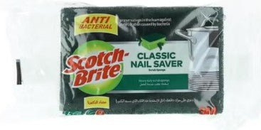 Scotch - Brite Antibacterial Heavy Duty Classic Nail Saver Scrub Sponge, 4 units/pack, Foam with Antibacterial preservatives - Al Kabayel Discount CentreScotch - Brite Antibacterial Heavy Duty Classic Nail Saver Scrub Sponge, 4 units/pack, Foam with Antibacterial preservativesCleaning SuppliesSCOTCH - BRITEAl Kabayel Discount Centre