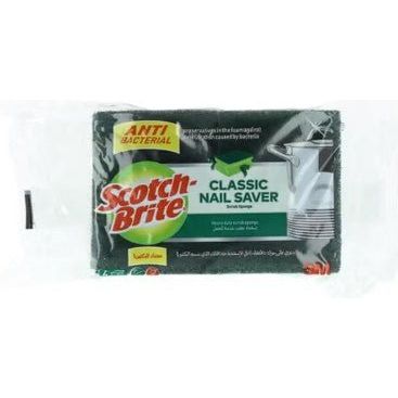 Scotch - Brite Antibacterial Heavy Duty Classic Nail Saver Scrub Sponge, 4 units/pack, Foam with Antibacterial preservatives - Al Kabayel Discount CentreScotch - Brite Antibacterial Heavy Duty Classic Nail Saver Scrub Sponge, 4 units/pack, Foam with Antibacterial preservativesCleaning SuppliesSCOTCH - BRITEAl Kabayel Discount Centre