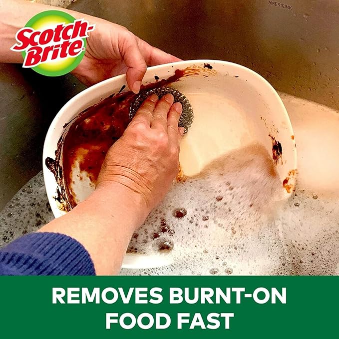 Scotch - Brite Stainless Steel Scrubber, Extra Strong & Long Lasting, 3units (2+1)/Pack - Al Kabayel Discount CentreScotch - Brite Stainless Steel Scrubber, Extra Strong & Long Lasting, 3units (2+1)/PackCleaning SuppliesSCOTCH - BRITEAl Kabayel Discount Centre