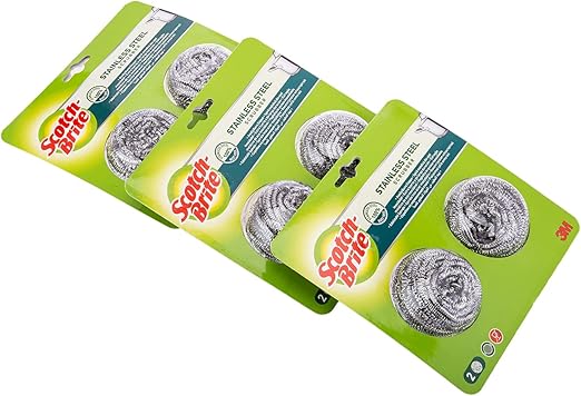 Scotch - Brite Stainless Steel Scrubber, Extra Strong & Long Lasting, 6units (3*2piece Pack) - Al Kabayel Discount CentreScotch - Brite Stainless Steel Scrubber, Extra Strong & Long Lasting, 6units (3*2piece Pack)Cleaning SuppliesSCOTCH - BRITEAl Kabayel Discount Centre