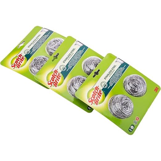 Scotch - Brite Stainless Steel Scrubber, Extra Strong & Long Lasting, 6units (3*2piece Pack) - Al Kabayel Discount CentreScotch - Brite Stainless Steel Scrubber, Extra Strong & Long Lasting, 6units (3*2piece Pack)Cleaning SuppliesSCOTCH - BRITEAl Kabayel Discount Centre