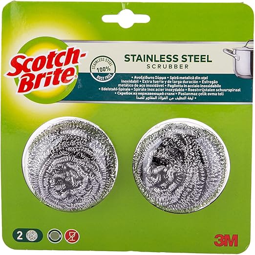 Scotch - Brite Stainless Steel Scrubber, Extra Strong & Long Lasting, 6units (3*2piece Pack) - Al Kabayel Discount CentreScotch - Brite Stainless Steel Scrubber, Extra Strong & Long Lasting, 6units (3*2piece Pack)Cleaning SuppliesSCOTCH - BRITEAl Kabayel Discount Centre