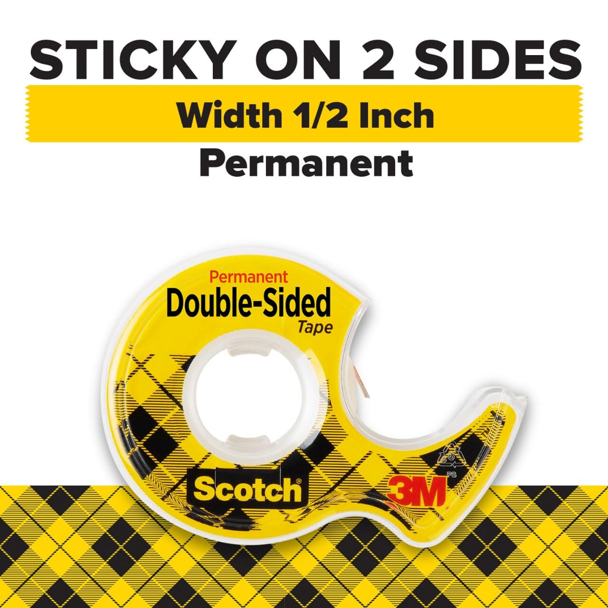 Scotch Double Sided Tape on a dispenser 1/2 x 250 in (2.7mm x 6.3m), 1 roll/dispenser | Clear Tape | Strong adhesive | Permanent | Scrapbooking | Double Sided Tape | Scotch Tape | Tape Dispenser - Al Kabayel Discount CentreScotch Double Sided Tape on a dispenser 1/2 x 250 in (2.7mm x 6.3m), 1 roll/dispenser | Clear Tape | Strong adhesive | Permanent | Scrapbooking | Double Sided Tape | Scotch Tape | Tape DispenserTapes & Packaging Tapes3MAl Kabayel Discount Centre
