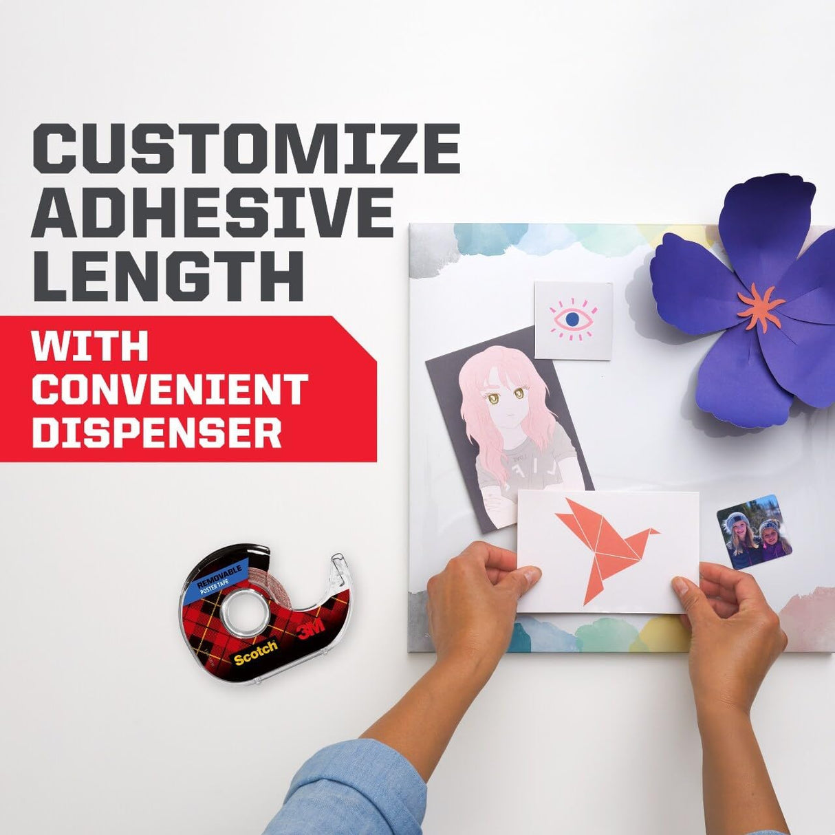 Scotch Removable Poster Tape 3/4 in x 150 in (19mm x 3.8m), 1 Roll/dispenser | Clear color | Ideal for poster, paper, cardboard | Multi - Surface | Easy to use | Double Sided Adhesive Tape - Al Kabayel Discount CentreScotch Removable Poster Tape 3/4 in x 150 in (19mm x 3.8m), 1 Roll/dispenser | Clear color | Ideal for poster, paper, cardboard | Multi - Surface | Easy to use | Double Sided Adhesive TapeTapes & Packaging Tapes3MAl Kabayel Discount Centre