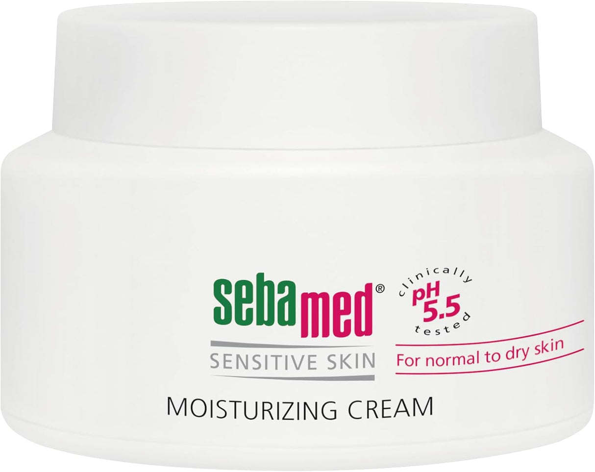 Sebamed Sensitive Skin Moisturizing Cream Jar 75ml – pH 5.5 for Normal to Dry Skin - Al Kabayel Discount CentreSebamed Sensitive Skin Moisturizing Cream Jar 75ml – pH 5.5 for Normal to Dry SkinSkin CareSEBA MEDAl Kabayel Discount Centre